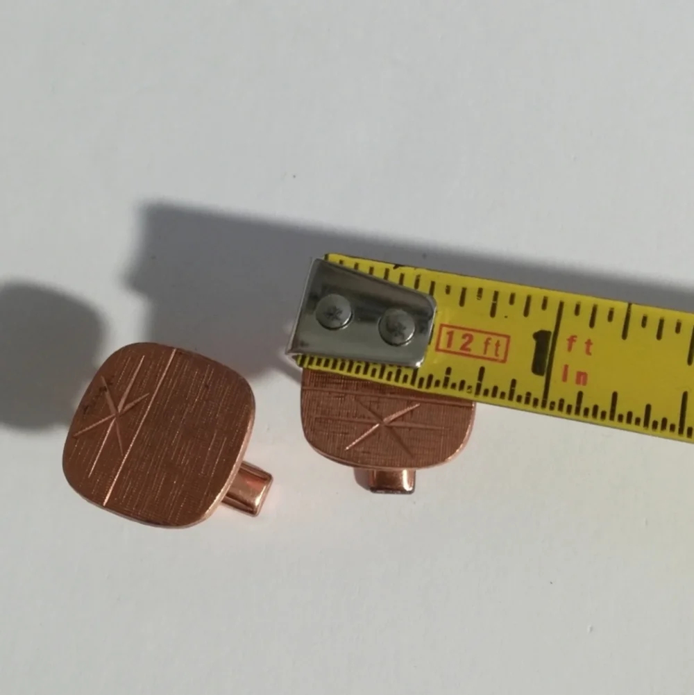 Copper Tone Star Grid Cufflinks